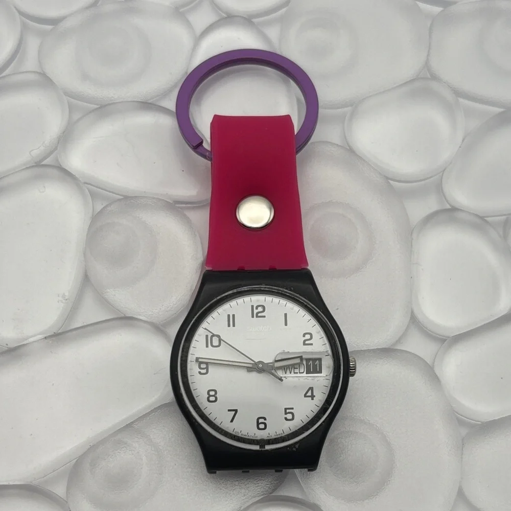 Pink & Purple Swatch Keychain - fits Gent Swatch watch